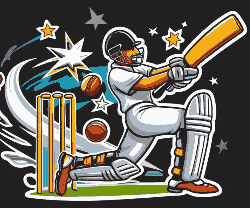 Man playing cricket-T20 World Cup Collection