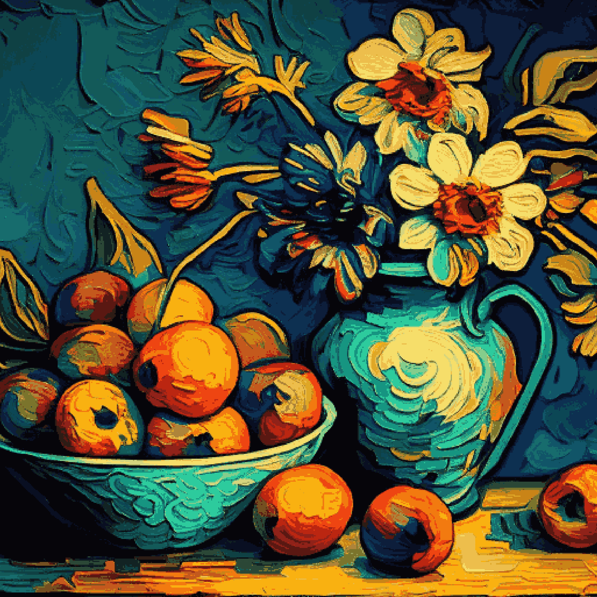 Oranges Crayon Style