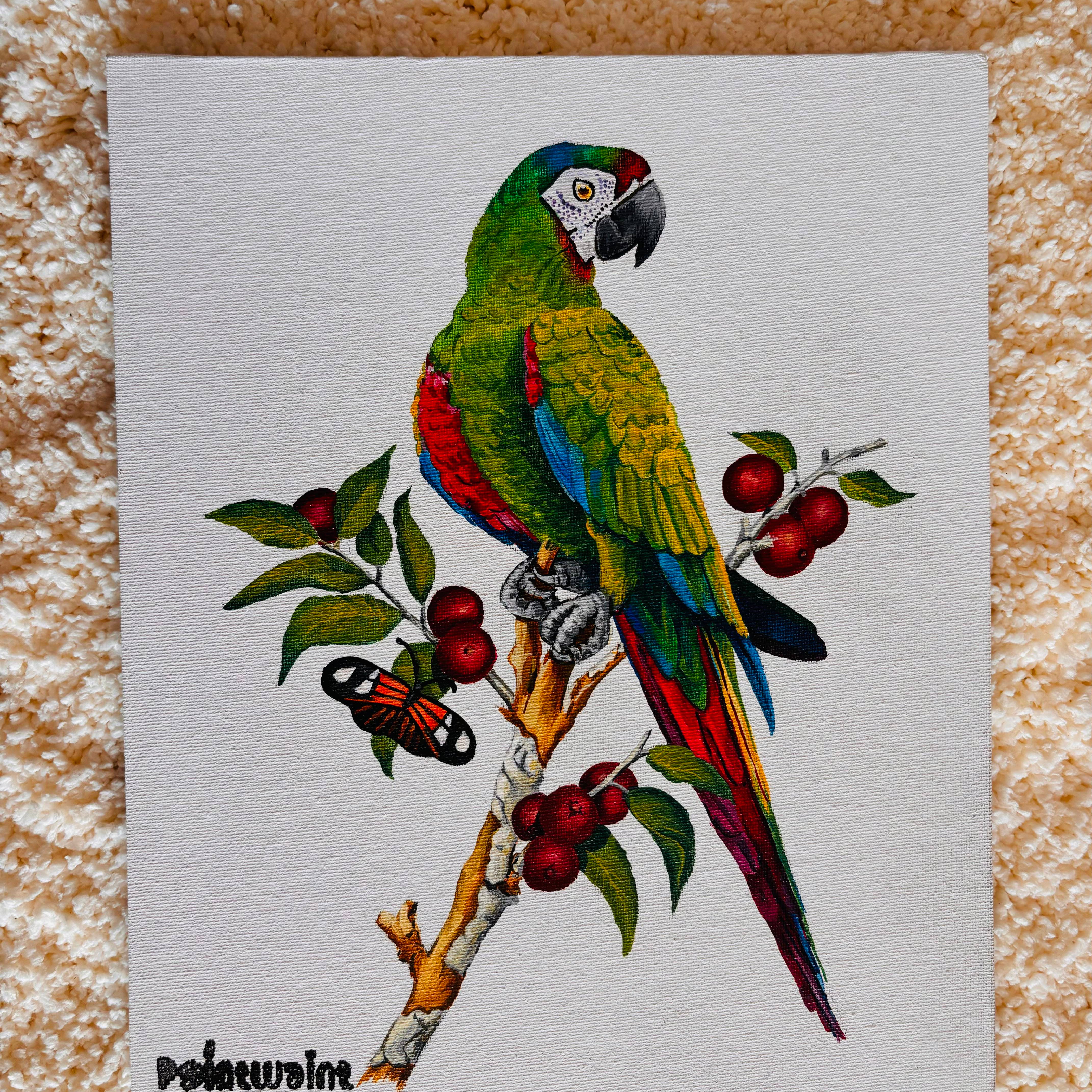 Parrot and Berries- Tutorial