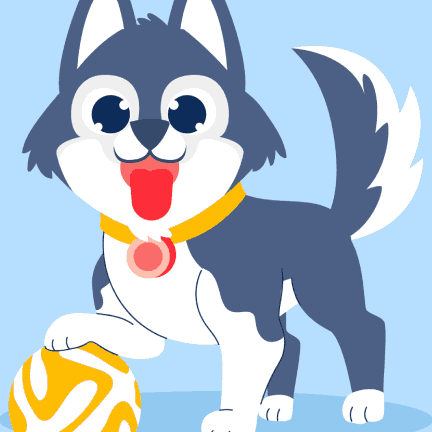 Pet playing with Ball