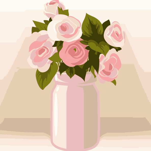 Pink Flower vase