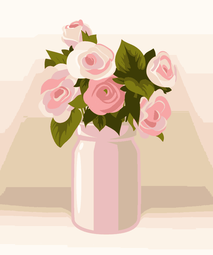 Pink Flower vase