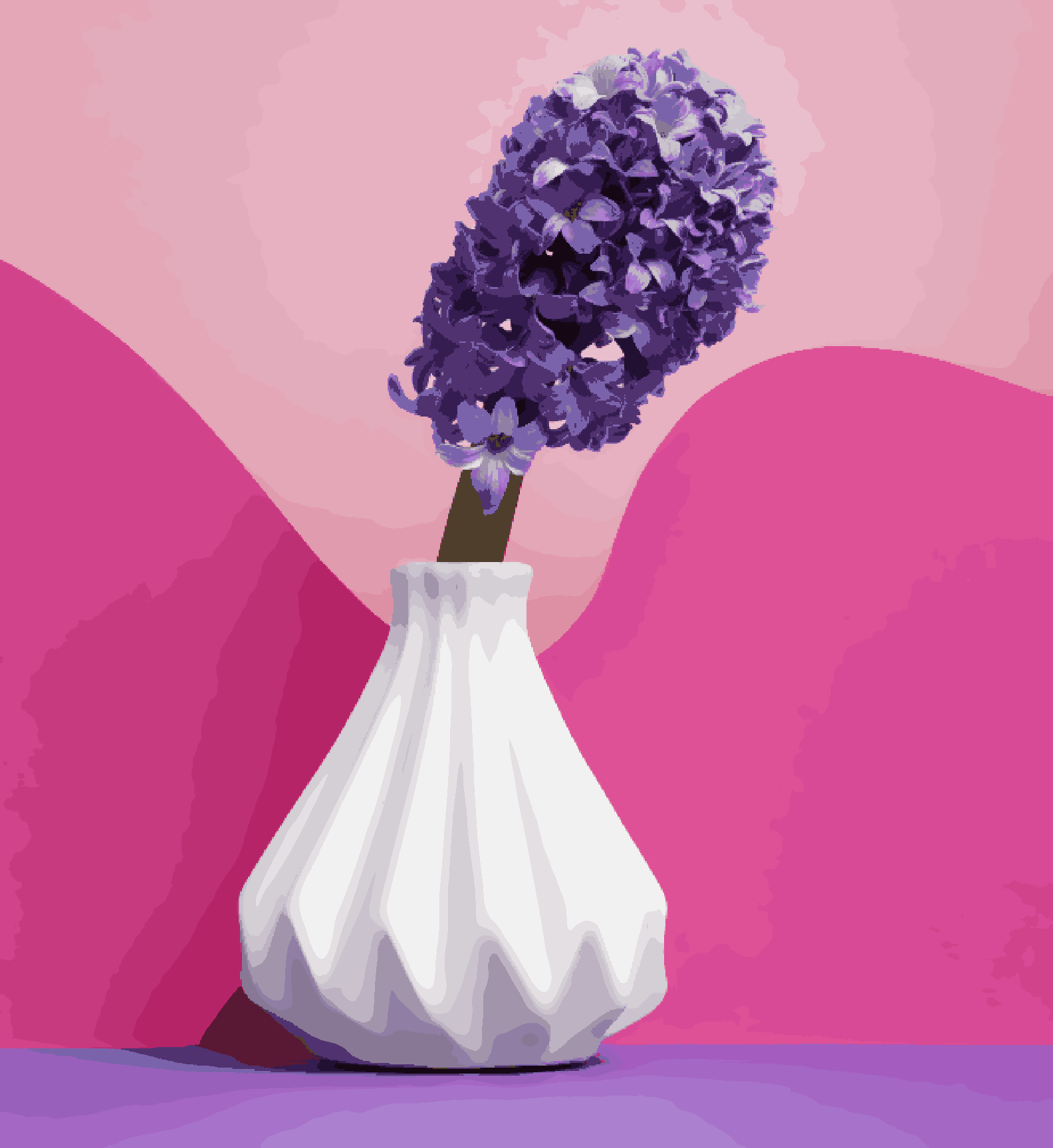 Purple Pastel Flower in Vase