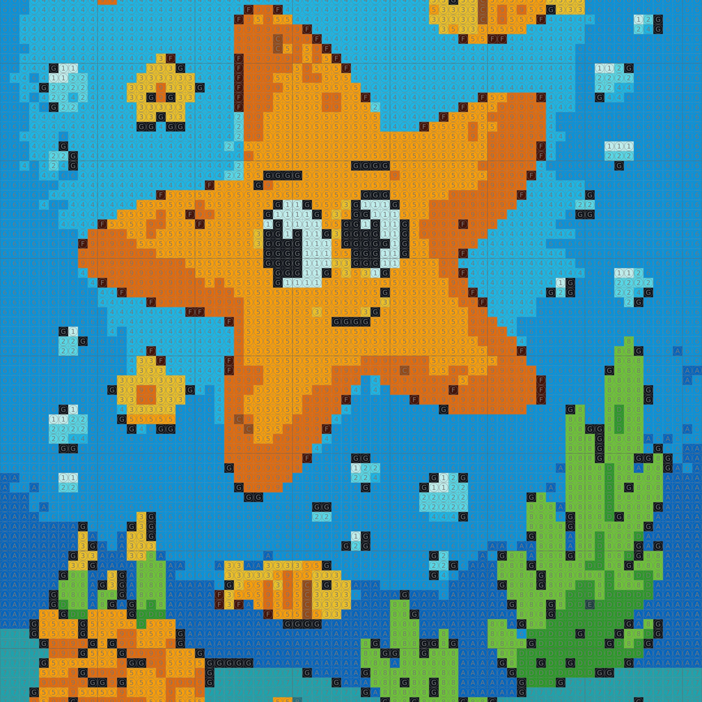 Star Fish Family Dot by Number Kit