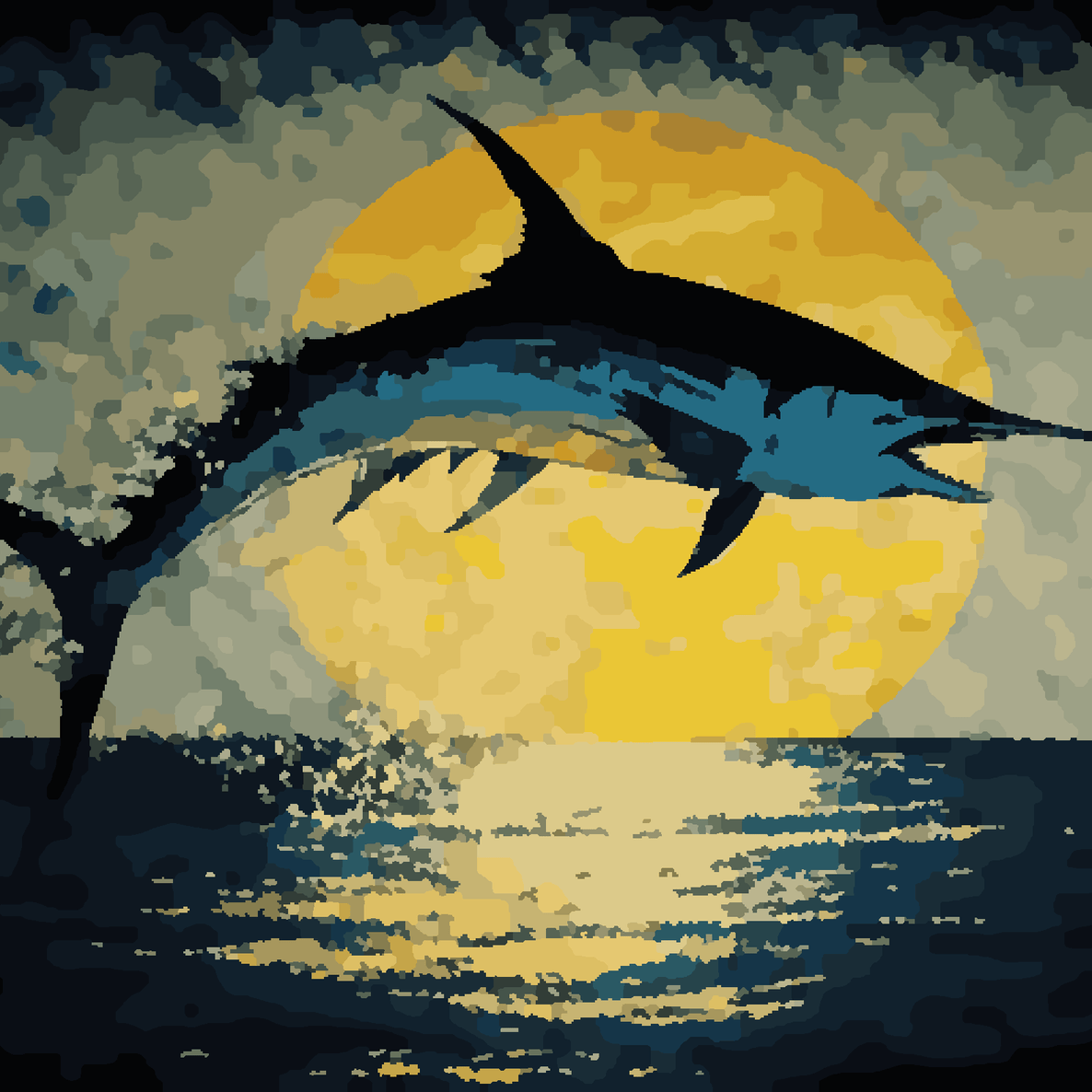 Shark in the Sunset