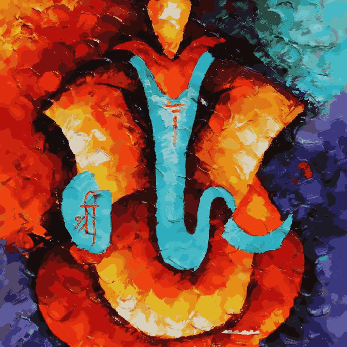 Shree Ganesha Folk Art