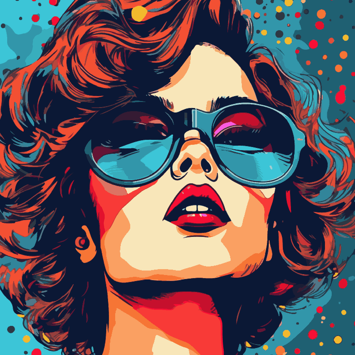 Swag a Girl with Blue Glasses