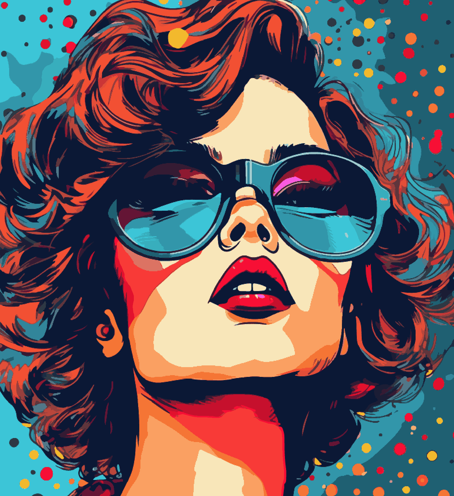 Swag a Girl with Blue Glasses