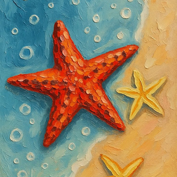 Star Fish on Beach Dot by Number Kit