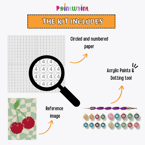 Golden Whirlwind Dot by Number Kit