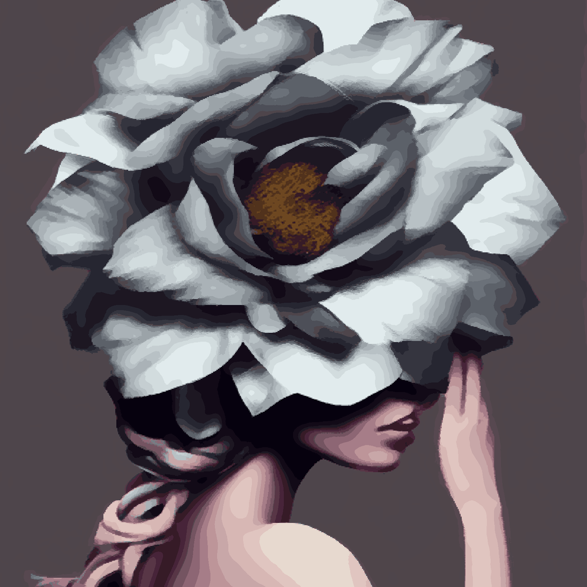 Thinking Grey Flower