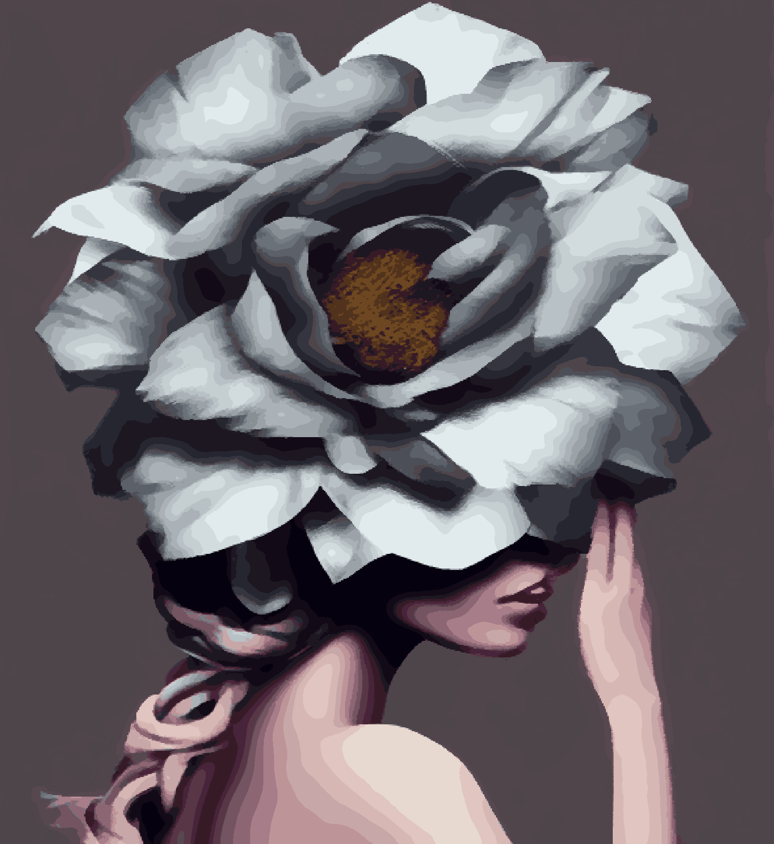 Thinking Grey Flower