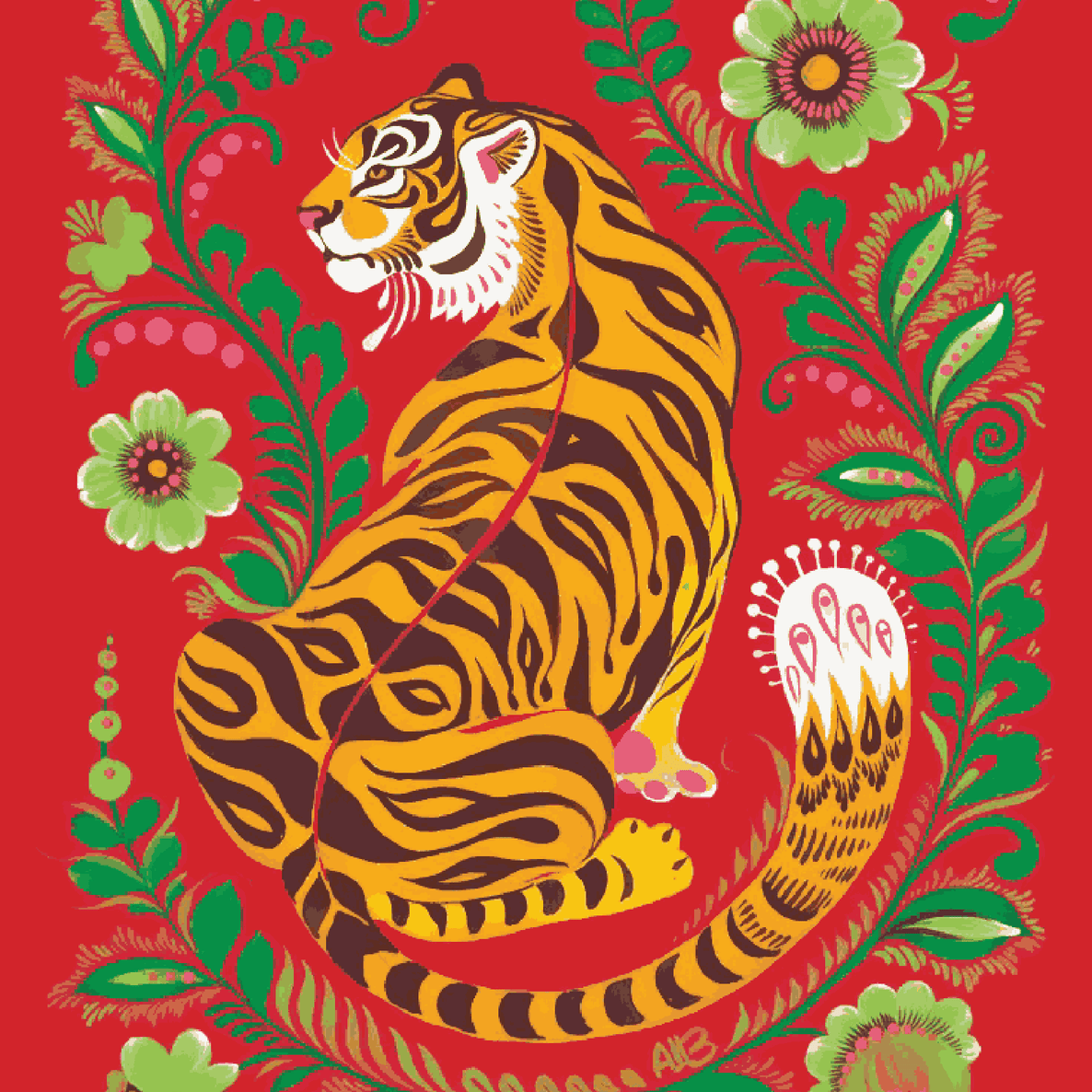 Tiger Indian Art