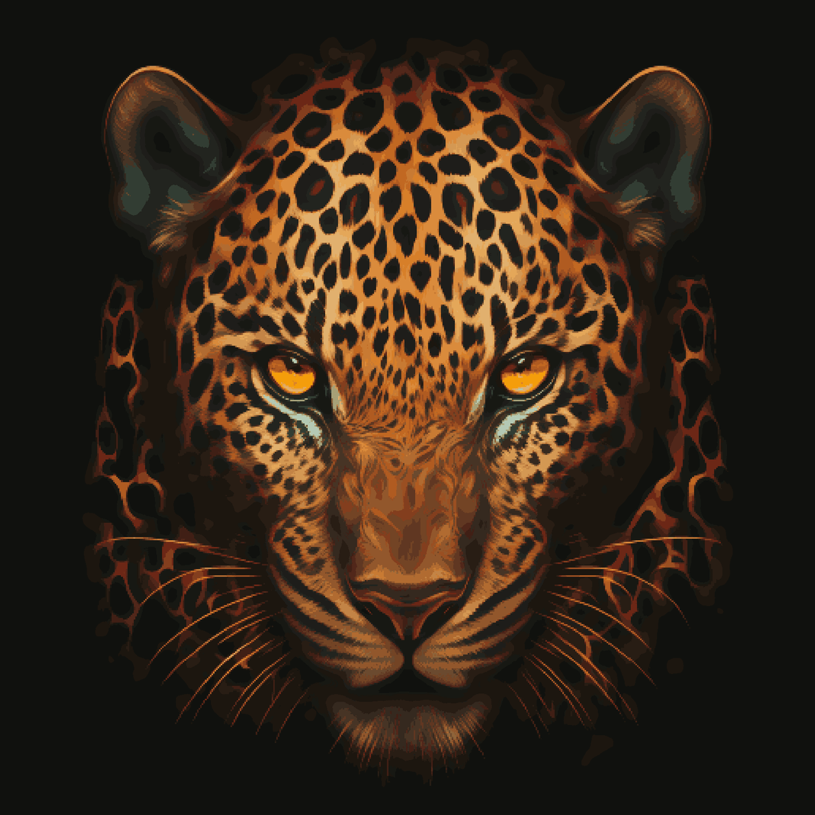 Tiger in Black Background