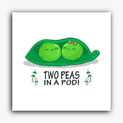 Peas Couple in Pod
