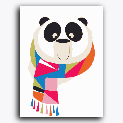 Panda with scarf