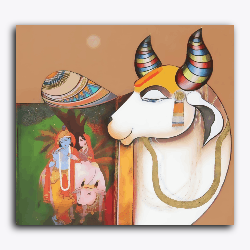 Kamdhenu with Krishnaji