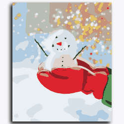 Snowy Man in Hands