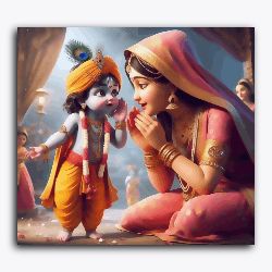 Little Krishna with Yashoda Maiya - Janmasthami