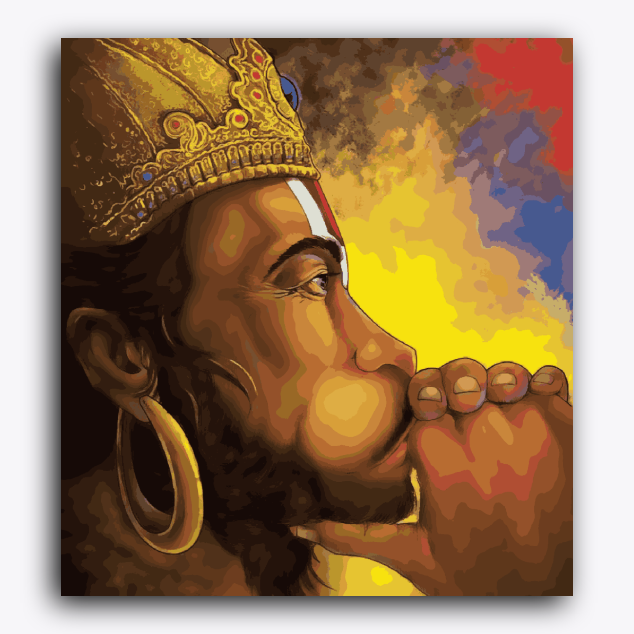 Hanuman ji blowing the conch