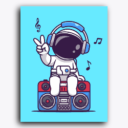 Astronaut grooving