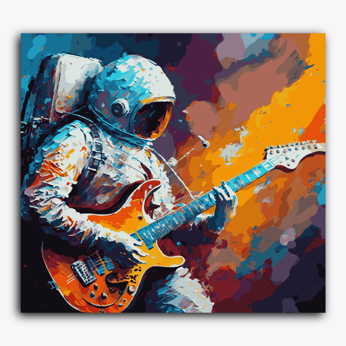 Astronaut Holding Guitar