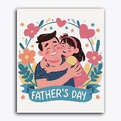 Father's Day- Father and Daughter laughing