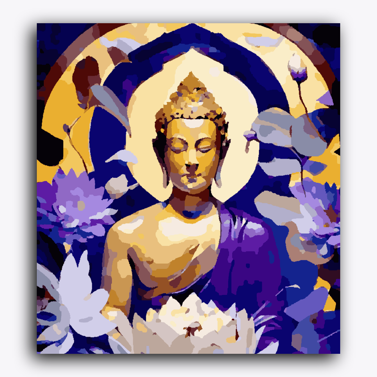 Golden Buddha in Blue