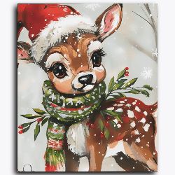 Snow Kissed Cute Littler Deer