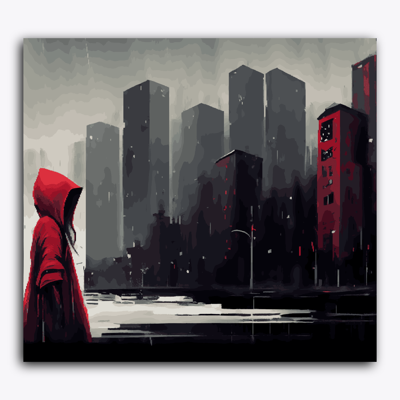 Little Red Ridinghood City in Rainy Weather