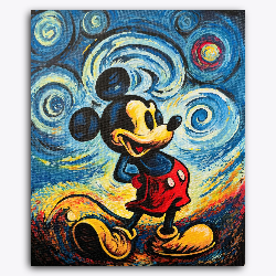 Mickey Van Gogh Style