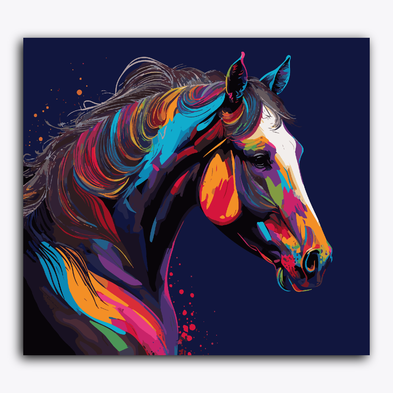 Colourful Hair Horse
