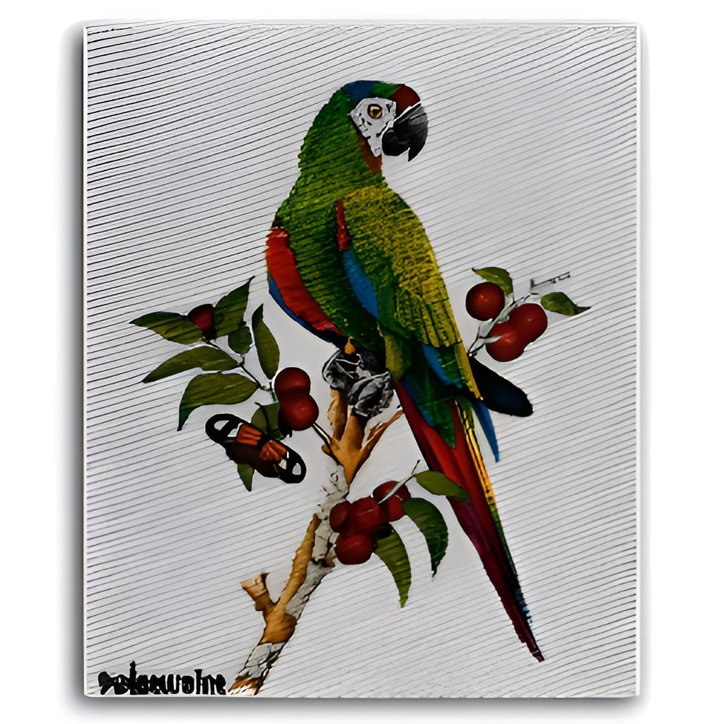 Parrot and Berries- Tutorial