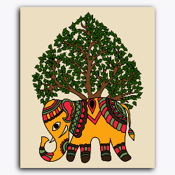 Elephant Gond Art