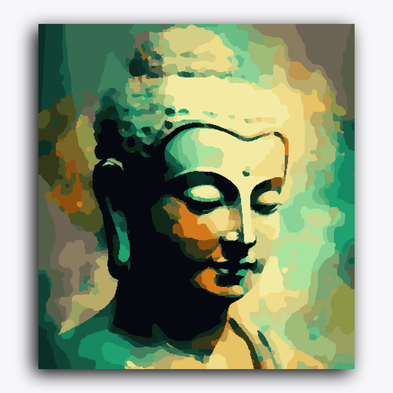 Lord Buddha Green – PaintWaint