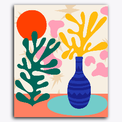 Colourful Abstract Pot