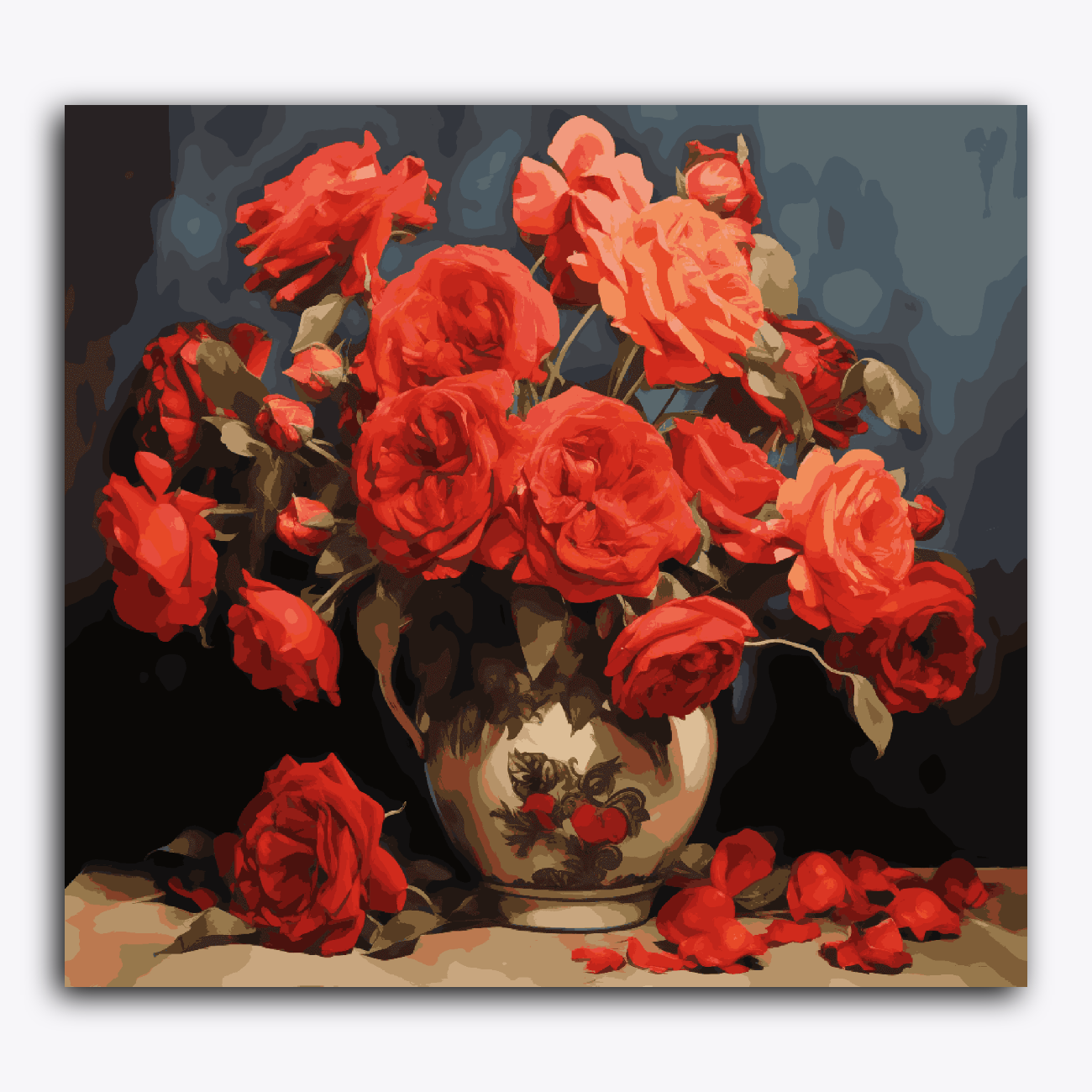 Red Flowers in Vase