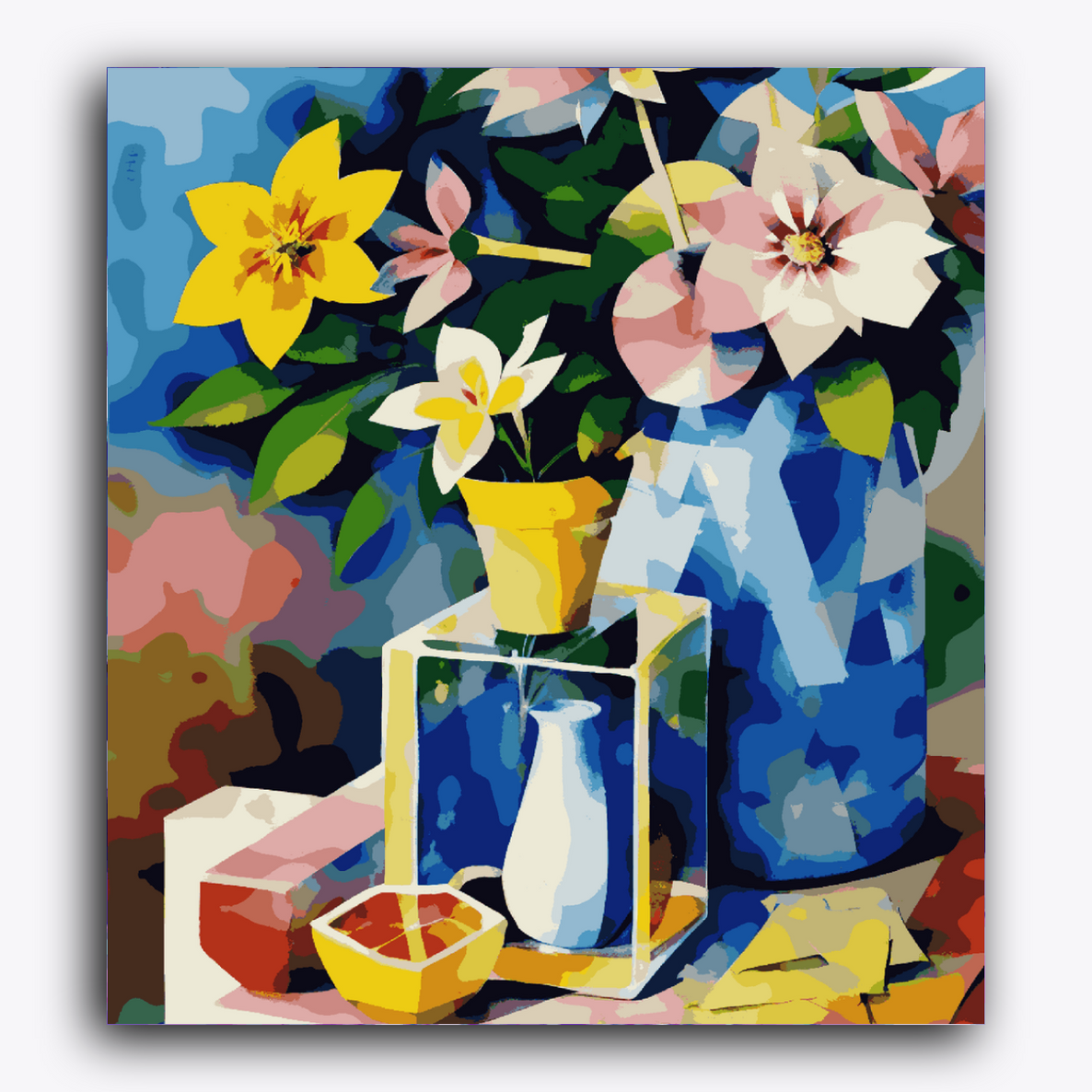 Vibrant Cubist Vase