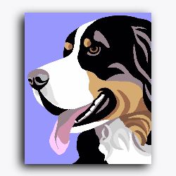 Abstract Black & Brown Dog