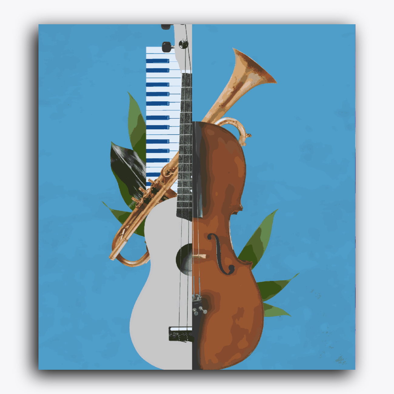 Power Music Collage Concept