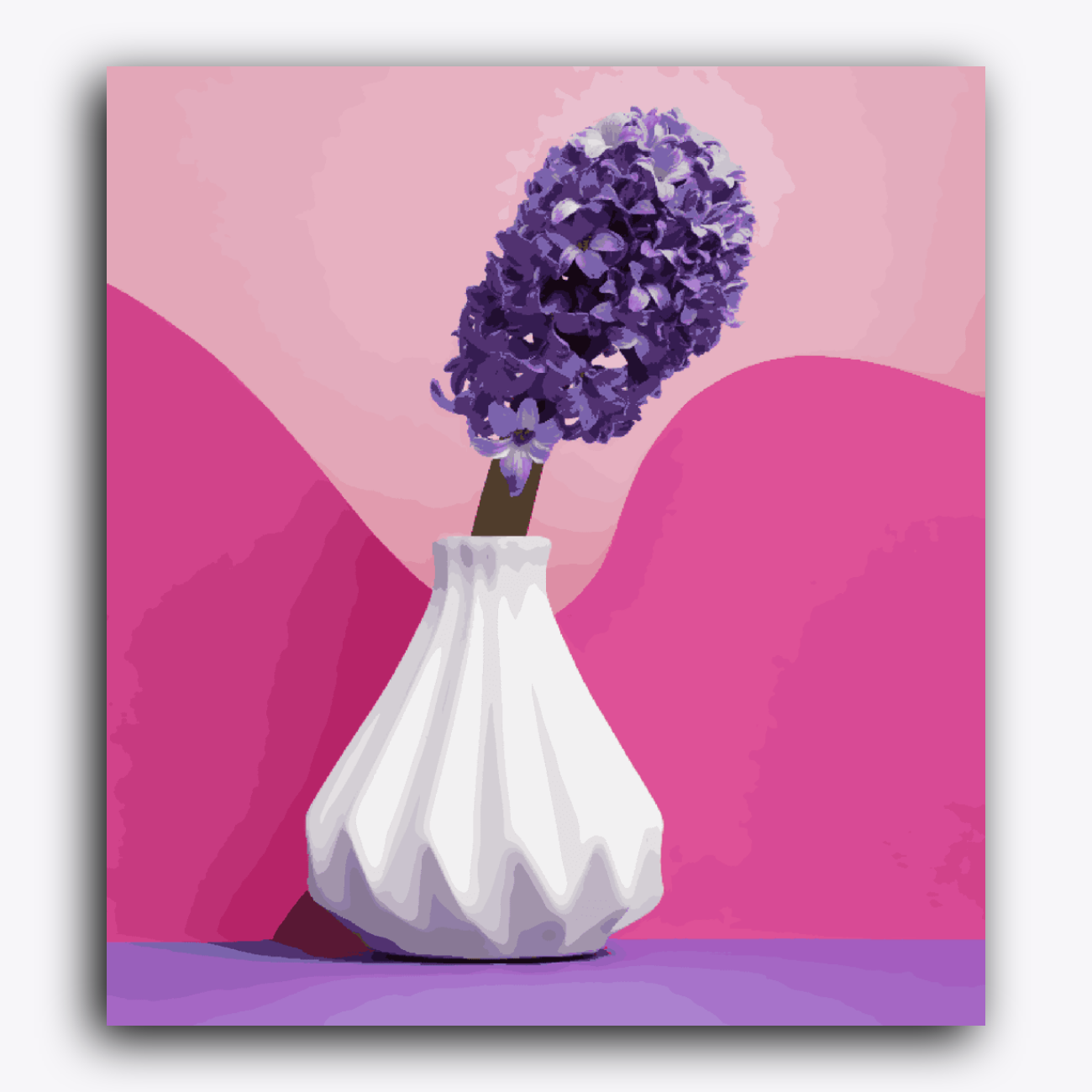 Purple Pastel Flower in Vase