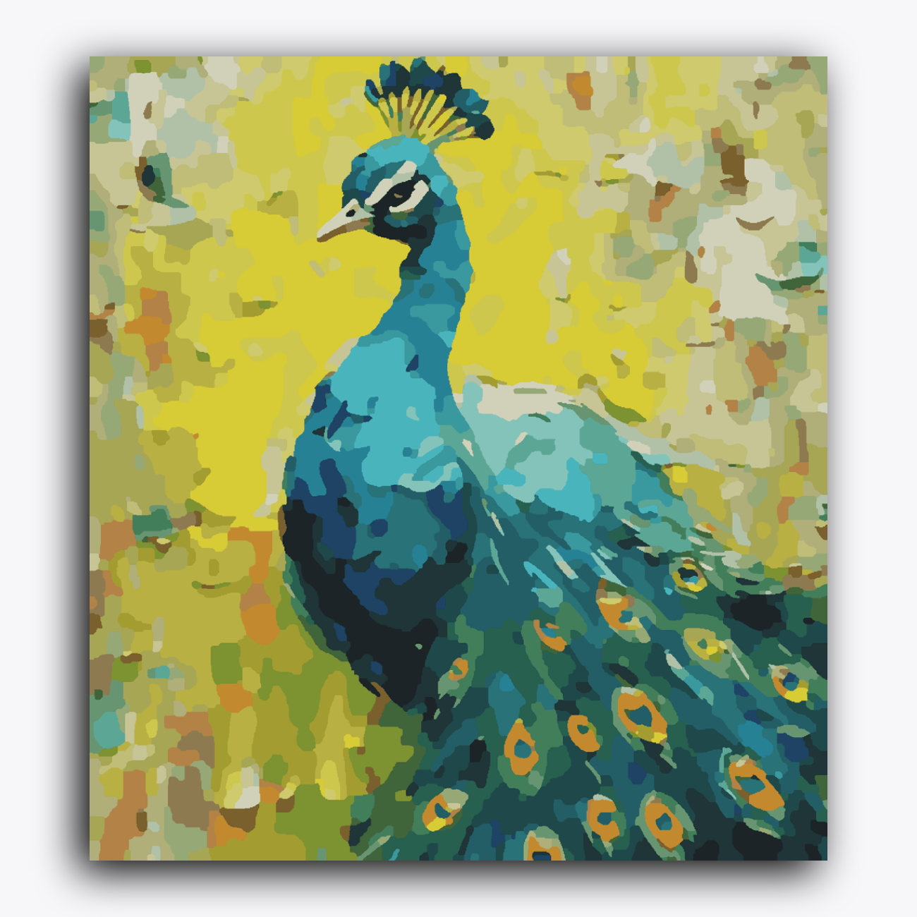 Peacock Knife Paint Effect