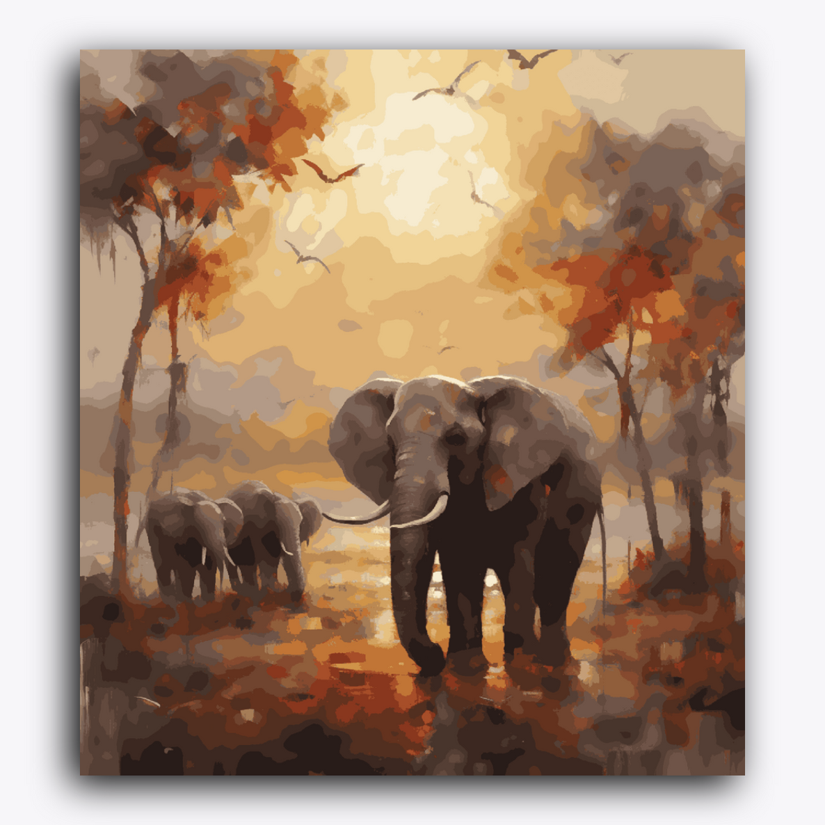 Three Elephants in the Forest