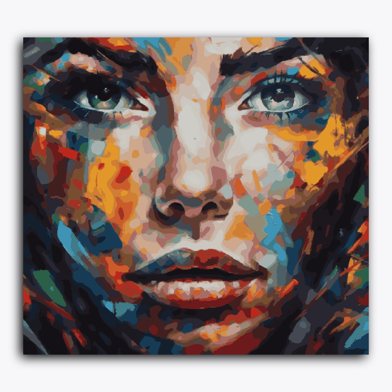 Mix Thoughts Colourful Strokes On Face Paintwaint