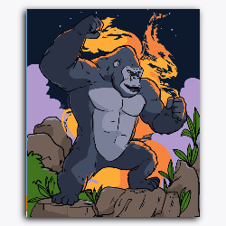 Gorilla on Fire