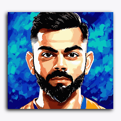 Virat Kohli Close-up-Abstract-Cricketer-T20 World Cup Collection