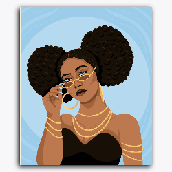Girl with Curly Hair