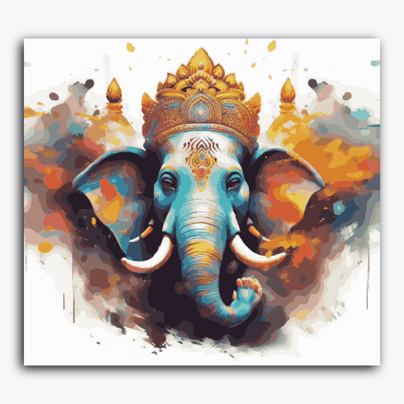 Ganesh ji Face Abstract