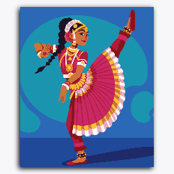 Bharatnatyam Dancing Girl