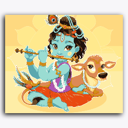 Krishna with calf